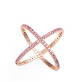Alex Mika Pink Criss Cross Ring