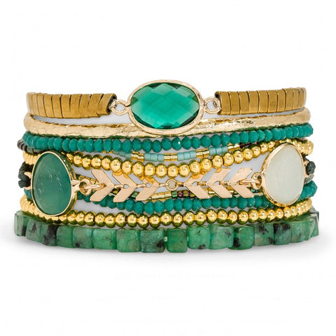 Bracelet Népalais G8 Arc-en-ciel Blanc Bracelet Népalais G8 Arc-en-ciel Blanc