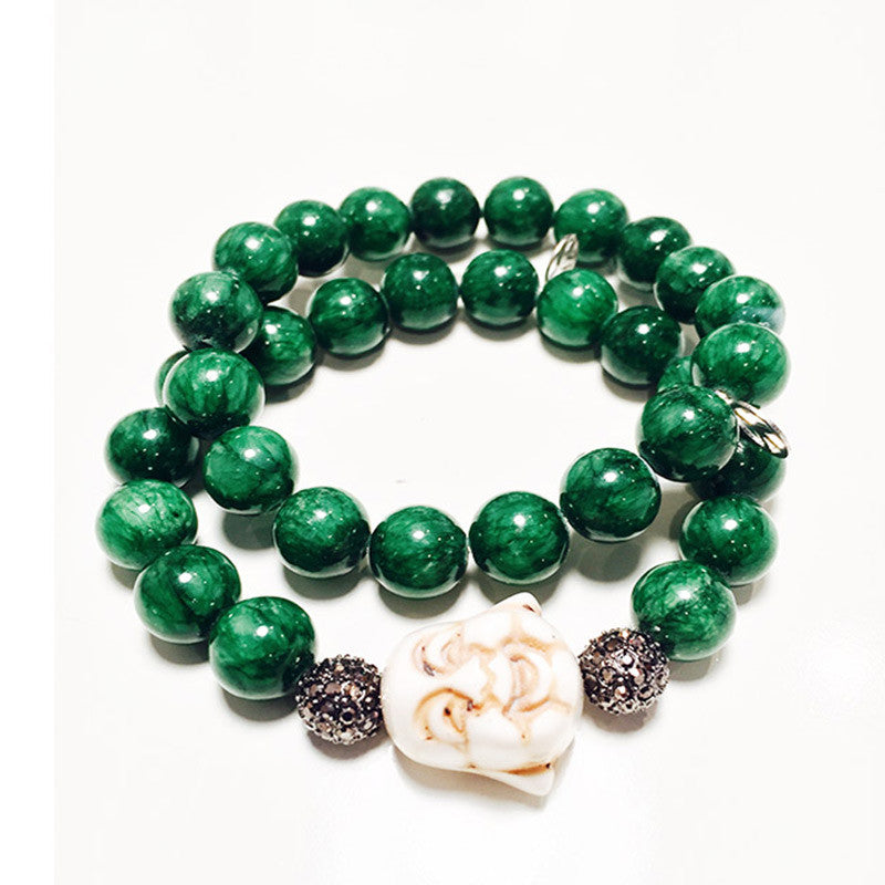 Hip Chik Green Buddha Bracelet Set