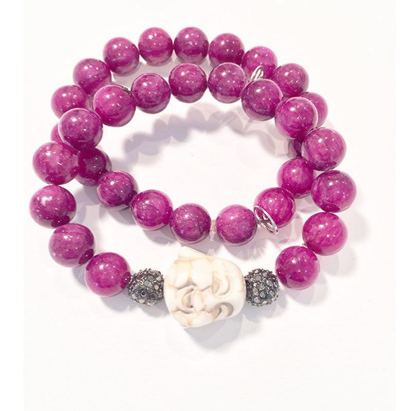 Hip Chik Pink Buddha Bracelet Set