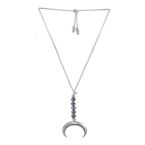 Lucky Star Crescent Moon Necklace
